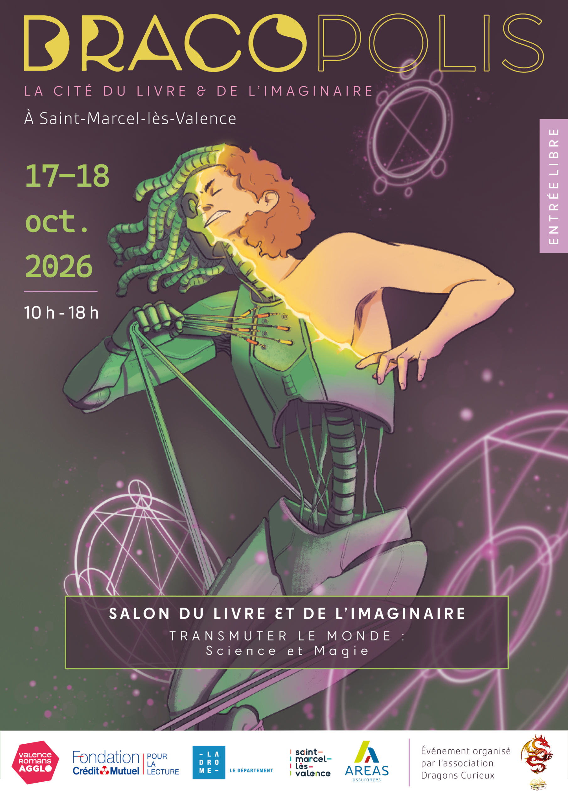 Affiche de Dracopolis 2026, la Cité du livre et de l'imaginaire