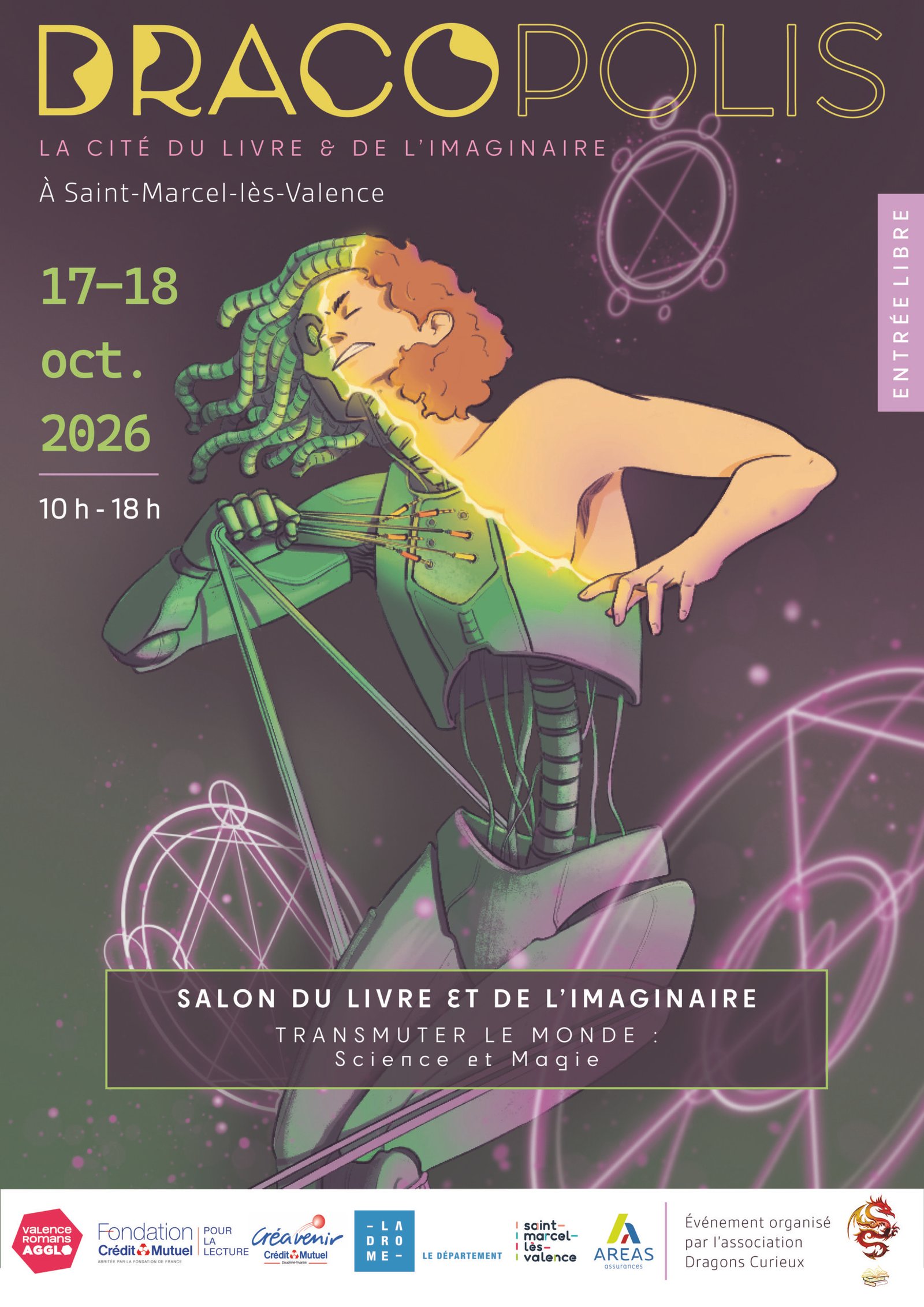 Affiche de Dracopolis 2026, la Cité du livre et de l'imaginaire